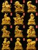 Ornaments Zodiacais de Cobre Conjunto Completo Latão Rato Boi Tigre Coelho Dragão Serpente Cavalo Ovelha Macaco Galo Cão Porco Artesanato para Decoração de Casa
