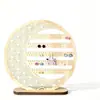 Suporte de exibição em forma de lua com design vazado transfronteiriço, prateleira de armazenamento versátil, ornamento de mesa, decoração artesanal