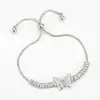 Pulsera de Mariposa de Doble Capa con Incrustaciones de Circonita, Estilo Ins, de Venta Cruzada, Ajustable y Retráctil, con un Diseño de Lujo Discreto de Nicho, de Luo Chen