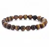 Pulseira de Pedra Natural Olho de Tigre Turquesa Pedra Vulcânica com Contas Popular Transfronteiriça Europeia e Americana Pulseira de Comércio Exterior Temu Fábrica Atacadista