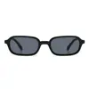 Nuevas Gafas de Sol 2025 Marco Negro Delgado Cara Pequeña Estilo Europeo y Americano Cuadrado Pequeño Simple Elegante Versátil Gafas de Sol Cuadradas y Redondas para Mujer