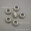 3 Fileiras de Argila Macia Redonda Cravejada de Diamantes Olhal de Três Fileiras Amazônico Bolas de Diamante de Argila Bola de Diamante de Argila Material de Decoração para Pulseira Perfurada DIY