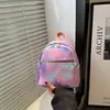 2025 Nuevo Tela de Nylon Gran Capacidad Manchado Casual Fresco Pequeño Color Caramelo Textura Hilo de Bordar Mochila Portátil