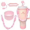 Botella de Agua Térmica Stanley Tapón Antipolvo Taza con Popote Tapa de Taza Correa de Mano Cordón para Botella de Agua Múltiples Estilos Versátiles Set