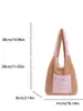 Bolsa de Hombro Popular de Lana de Cordero Otoño e Invierno para Mujer 2025 Nuevo Estilo Coreano Gran Capacidad Moderna Bolsa de Felpa