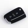 Adequado para Volkswagen Golf 7 Capa de Chave de Silicone com Borda Favo de Mel Lingdu Cola Macia Linha Vermelha Capa de Controle Remoto de Carro