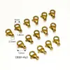 Cierre de Langosta de Acero Inoxidable 316, Chapado en Oro Plasma Pulido Real, Cierre de Extremo de Oro de 18K Accesorios para Joyería DIY