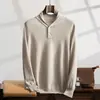 Camiseta Básica de Lana Versátil Casual Moda Clásica Ajustada Baicai de Punto de Pana de Terciopelo con Cuello Mandarín Otoño/Invierno 2026