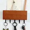 Caixa de Armazenamento Estilo Japonês Gancho de Chave para Parede Gancho de Armazenamento de Madeira Maciça Prateleira de Armazenamento de Madeira Multifuncional para Diversos