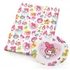 Gatito orejas grandes perro delgado poliéster algodón o tela impermeable elástica de cuatro lados tela para bolsa de patchwork DIY, 1Yc46373