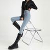 Jeans Ajustados Elásticos para Mujer Primavera Cropped Cintura Alta Ropa Exterior Cyber Popular Versátil Ajustado Ajustado Pantalones de Lápiz