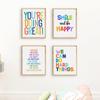 Nueva Pintura Simple Colorida Inspiradora Positiva en Inglés para Habitación Infantil Aula Decoración de Pared Núcleo de Pintura Sin Marco Venta al por Mayor