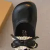 Zapatos de Cuero para Niñas, Nuevo Estilo de Primavera, Zapatos Tipo Frijol con Suela Suave para Niños Pequeños, Zapatos de Princesa con Lazo para Bebés Niñas, Zapatos Planos para Niñas Pequeñas