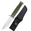 Cuchillo Recto Pequeño para Exteriores, Cuchillo para Fruta, Mango de Fibra de Vidrio con Nylon, Cuchillo de Supervivencia en la Naturaleza, Cuchillo EDC para Acampar, Acero 440 de Alta Dureza