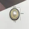 Accesorios de Aleación de Diamante Perla Borde Negro Joyería de Cuentas Ovaladas Amor de Alto Sentido Botón de Fragancia Pequeña Material para Accesorios del Cabello
