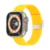 Adequado para Pulseiras de Apple Watch Watch S1-S10 Geração Fivela Ondulada Imitação de Aço Pulseira de Silicone Se Ultra Universal
