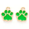 Huella de Pata de Gato Linda Accesorios para Joyería DIY Accesorios de Goteo de Aceite Accesorios para Pendientes Collar Pulsera Colgante para Teléfono Móvil