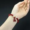 Pulsera de Cristal de Mineral Crudo Arena Cinabrio Círculo Único Unisex Simple Versátil Turquesa Jade Calabaza Cuenta Redonda Pulsera de Cinabrio