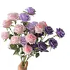 6 Rosas Pequenas para Decoração de Casamento, Flores Artificiais, Rosas Simuladas, Decoração de Casa, Flores Artificiais, Rosas Pequenas, Flores Simuladas