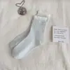 Calcetines de Lunares para Mujer, Calcetines de Media Pantorrilla para Otoño e Invierno, Calcetines Blancos Holgados Suaves y Dulces, Calcetines Largos Estilo Universitario de Otoño para Niñas