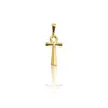 Pingente cruz simples comércio exterior AliExpress não desbota Europa e Estados Unidos retrô titânio aço inoxidável banhado a ouro 24k