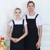 Atacado do Fabricante Avental de Cor Sólida com Alça para Cozinha Doméstica com Gola Alta Roupa de Trabalho Publicitária com Opção de Impressão de Logotipo, Poliéster Impermeável