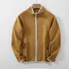 Cárdigan Chaqueta de Forro Polar Compuesto Catiónico Tejido Fino Cepillado Cuello Alto para Hombres y Mujeres, Mismo Estilo para Hombres y Mujeres 9940