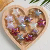 Pulseira com Pingente Estrela de Cinco Pontas Nuvem Banho de Ouro Real Beleza de Gelo Chaveiro Corrente para Celular Material de Acessórios DIY Atacado