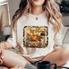 Manga Corta Estampado 90S Popular Mujer Nueva Moda Hueco