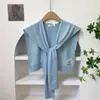 Chal Cruzado con Chaleco Pequeño, Nuevo Diseño Artístico Retro, Bufanda de Habitación con Aire Acondicionado de Nicho, Chal Tejido para Mujer