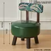 Cadeira de Sofá Pequena Individual Banqueta de Madeira Maciça Encosto Giratório Casa Varanda Sala de Estar Quarto Celebratório da Internet Cadeira com Encosto Casual