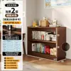Estante de livros de madeira maciça, prateleira de armazenamento de piso, estante de grade baixa para jardim de infância infantil, estante de livros para casa de estudante, armário de armazenamento, design integrado montado na parede