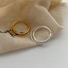 Anillo de plata de ley 925 de Corea del Sur con doble capa circular esmerilada para mujer, popular en Internet, joyería de plata sencilla para el dedo índice.