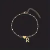 Pulsera de Acero Inoxidable Retro Simple con Letra Inglesa de Amor Transfronteriza para Mujer Pulsera de Goteo de Aceite Pulsera de Letras Dropshipping