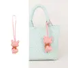 Nuevo Colgante de Gato de Cuero con Borlas Accesorio de Moda para Bolso Llavero de Bufanda de Seda Coreana Colgante para Mochila