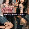 Tatuaje de hierbas para mujer, resistente al agua, duradero, para clavícula, brazo, sensación avanzada, diseño de gato lindo, no reflectante, semipermanente.