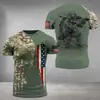 Camiseta de Manga Corta con Estampado Nuevo de Amazon Transfronteriza Moda de Verano Camuflaje de Hombre Ropa de Hombre Commando Transpirable Artículo Más Vendido
