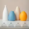 Jarrón de Cerámica Estilo Ins Nórdico, Arreglo Floral para Sala de Estar, Juego de Cuatro Piezas de Flores Secas, Maceta Decorativa Creativa para Flores, Jingdezhen