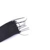 Fábrica en stock al por mayor grueso elástico con borde de gancho de pretina para prenda negra accesorios de goma banda elástica tejida a crochet blanca