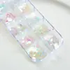Caja Exclusiva Transfronteriza de Tira Larga de 12 Ranuras Lentejuelas Iridiscentes para Uñas con Diseño de Sirena Accesorios Ultra-Delgados Corazón Mariposa Decoraciones de Uñas Portátiles
