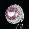 Popular Nuevo Estilo Huabi Joyería Base de Cobre Chapado en Oro Corte Rosa Set de Lujo Accesible Piedra Principal Femenina 18mm Mayoreo