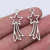 30x 12mm 1.3g multicolor joyería DIY accesorios al por mayor Colgante Sol Luna estrella estrella de cinco puntas cometa