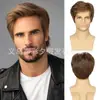Peluca de AliExpress, muy vendida, de estilo europeo y americano, de pelo corto para mujer, corte Pixie, de seda de alta temperatura, con fibra química y cubierta para la cabeza.
