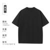 Camiseta Cultural de Ombro Caído 270g Manga Curta Cor Sólida Algodão Puro Gola Redonda Camiseta com Logo Personalizado DIY Caimento Solto para Homens