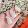 Pendente de Pedra Bruta de Jade Afegão Natural Imitação de Jade Hetian de Xinjiang Material Semente Pingente de Jade Corrente para Suéter Benefícios para Transmissão ao Vivo