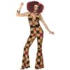 Disfraz de reina de la bola de discoteca retro de los años 70, juego de rol, uniforme de Halloween, talla M-XL, para hombres y mujeres