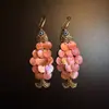 Brincos Vintage Rosa Escama de Peixe Usados, Venda Quente Transfronteiriça, Brincos de Design Único de Nicho, Brincos de Personalidade Exagerada