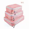 Bolsa de armazenamento de viagem personalizada, conjunto de três peças comprimido, mala para organizar roupas e calças, bolsa de armazenamento organizadora de viagem