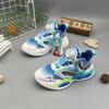 Zapatos para niños Fuping, zapatos para niños, nuevos zapatos de primavera y otoño con botones giratorios, zapatos de malla transpirables, zapatos casuales para niños