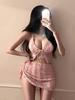 Estilo Coreano Popular de Gama Alta Sexy Chica Caliente Deseo Puro Tirantes Pequeño Aroma Dividido Bikini Traje de Baño de Tres Piezas para Mujeres